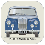 MG Magnette ZB Varitone 1956-58 Coaster 1